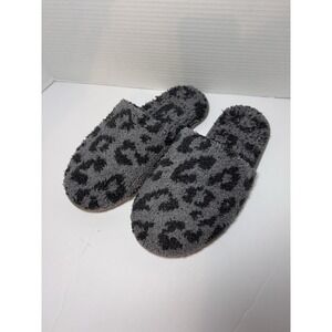 Barefoot Dreams CozyChic Malibu Slippers Heathered Carbon Graphite, Size Large